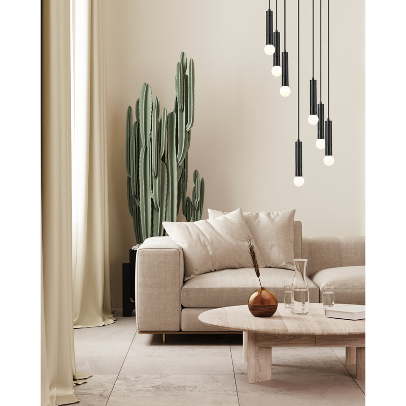 Lustre Lipman, 5 lumières, Noir mat