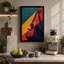 Geometric Guitar Mid-Century - Wrapped Canvas-265652306-265652307