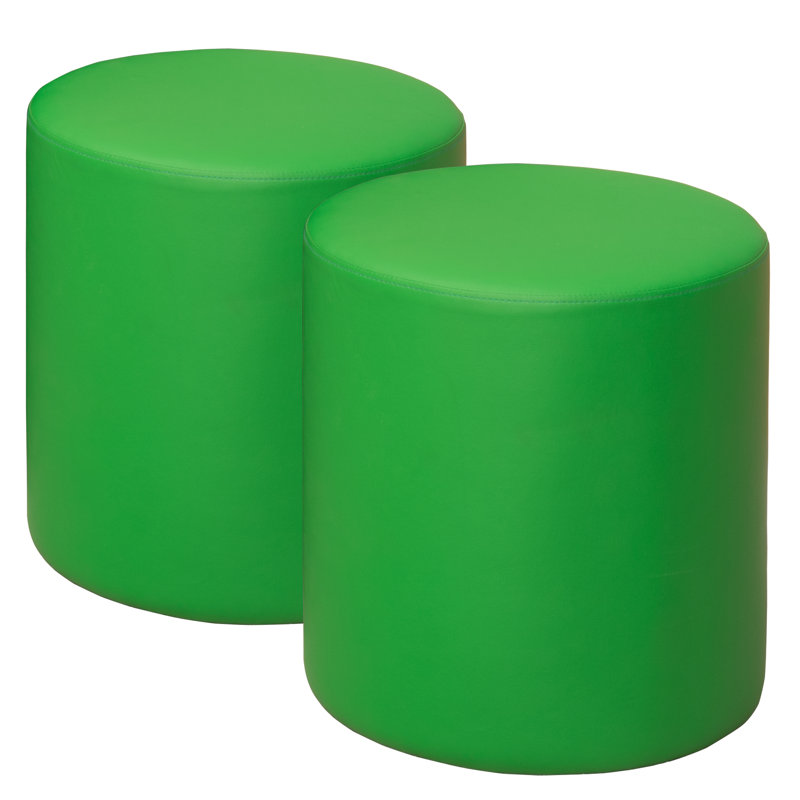 Regency Logan Round Stool Ottoman, Envy Green