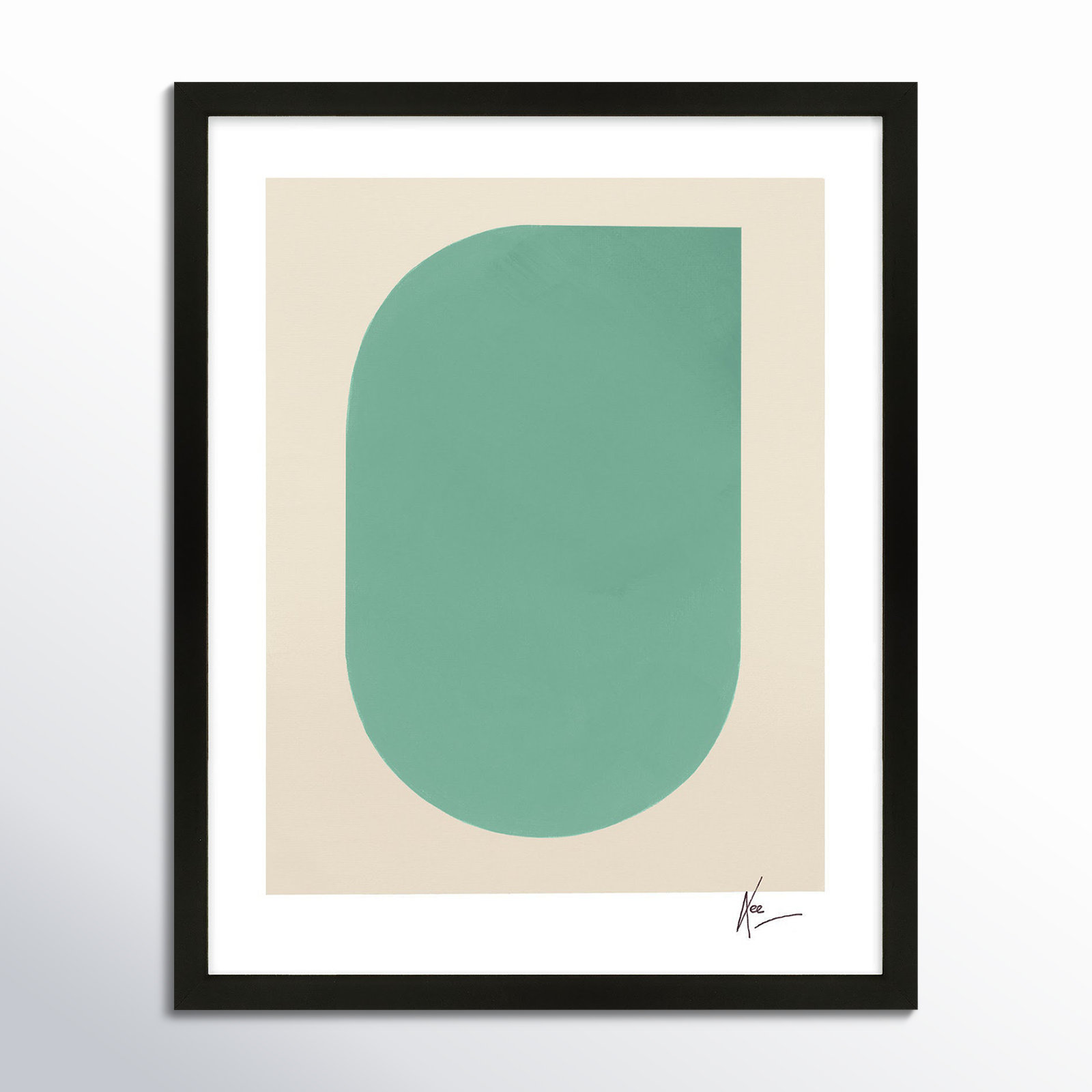 Keyhole "Keyhole 5" Painting by Lee Lessem, Black Framed, 20" H x 16" W x 1.25" D