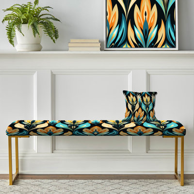 Banc moderne rembourré Ikat Fusion Modern