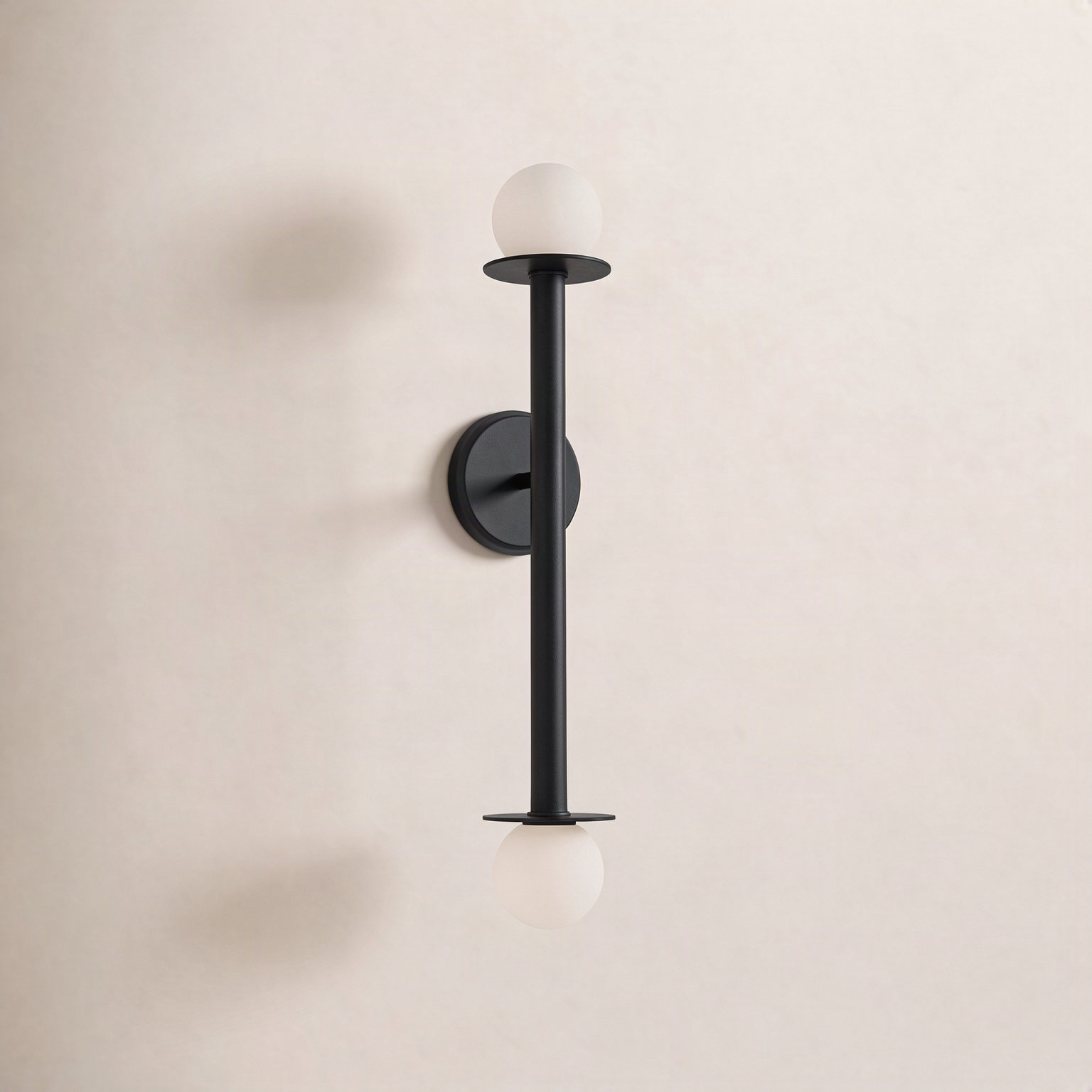 Allegra 2-Light Wall Sconce, Midnight Black