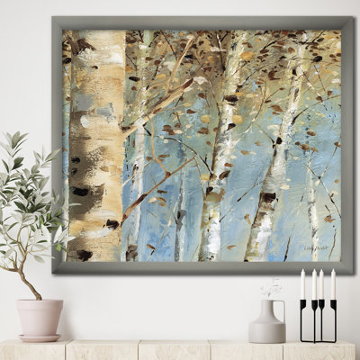 Cadre photo « white bouleau forest i », reproduction sur toile