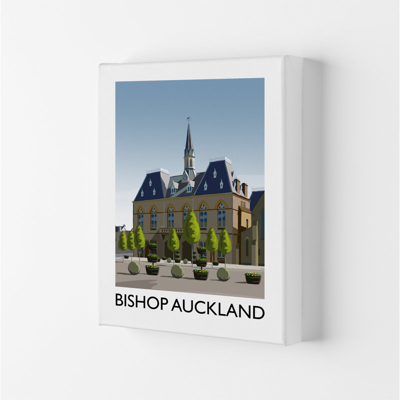 Bishop Auckland Portrait by Richard O'Neill - Print, 40cm H x 30cm W x 4cm D, Wrapped Canvas