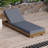 Lounge Chaise Set, Acacia Solid Wood With  LOUNGE CUSHION (Dark Grey) - Matching Cream Version Available
