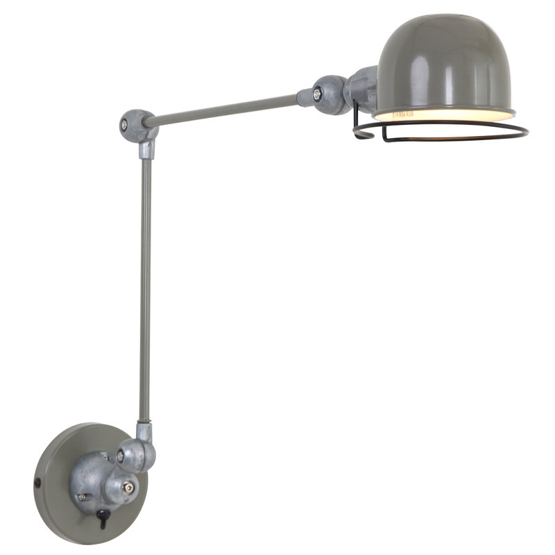 Lemke Swing Arm Sconce, Grey/Green
