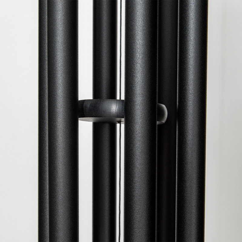 44" Black Aluminum Contemporary Wind Chime