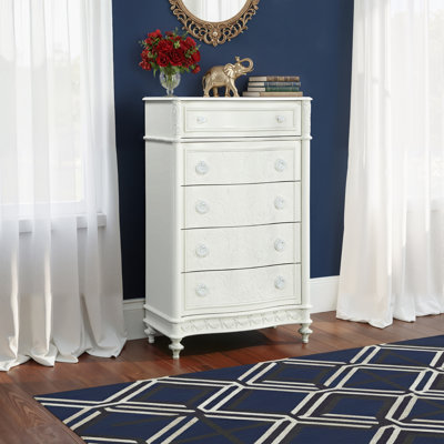 Vertical Manufactured Wood Dresser with 5 Drawers