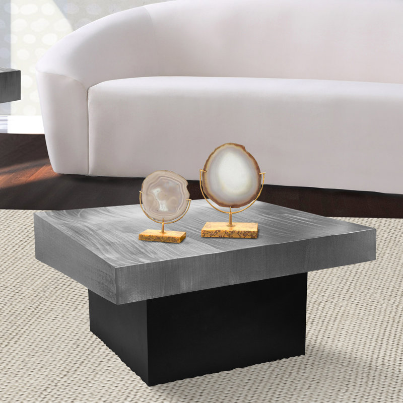 Table basse Bardette Block, Argent