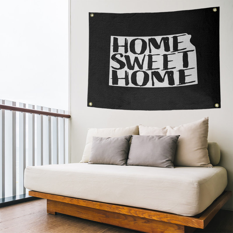 Tapisserie murale kansas doux pour la maison, H 59 po x l 80 po, Noir