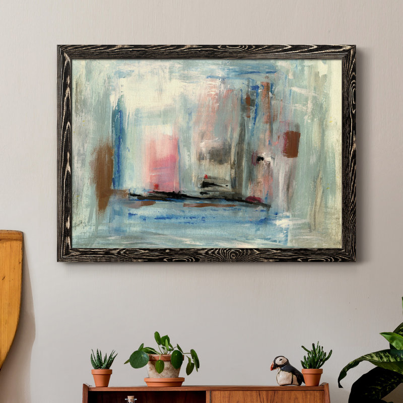 Twilight - Single Picture Frame Painting on Canvas, 37.5" H x 27.5" W x 1.5" D, Black