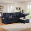 Canapé-lit modulaire convertible de 81 pi 5 po avec lit escamotable avec port USB et poches latérales-1280928964