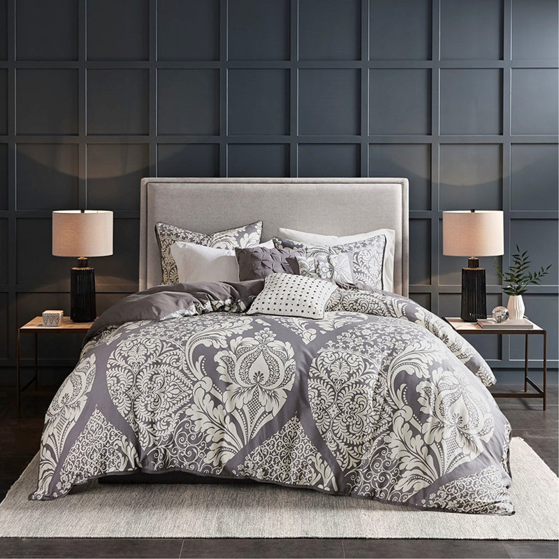 Ensemble de housse de couette pour lit double / grand 6 pièces avec design élégant et confort moelleux pour une chambre douillette