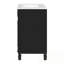 Meuble-lavabo avec lavabo, 2 tiroirs, poignées en métal et tablette réglable-460983358