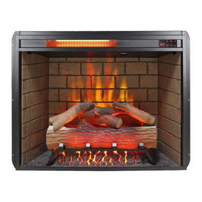 28 Inch Electric Fireplace With Removable Trim Kit, Touch Screen Heater, Smokeless Firebox, Adjustable Flame & Brightness Options, 1500W Heat, 5000 /H, 400 Sq. Ft. Heating Space, 3 Installation