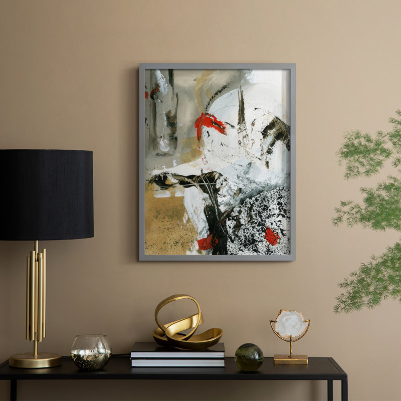 «Moon To Earth I», H 11 po x l 9 po, Gris