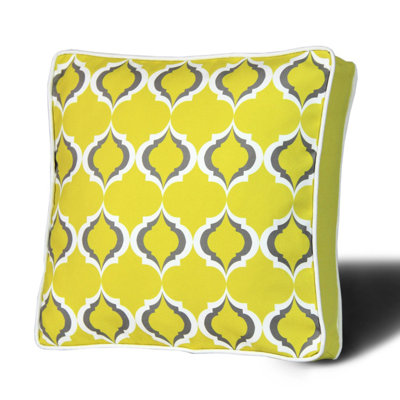 Premium Square Cushion, 16.5 x 16.5 inches, 50% Cotton / 50% Polyester | Washable & Ironable with Concealed Zip | Silicone Filling for Ultimate Comfort | Removable Cover, Perfect for Home Decor & Relaxation