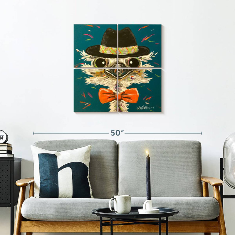 Brampt Ostrich Miles, 26" H x 26" W