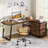 53" Reversible L-Shaped Computer Desk With 3 Drawers And Storage Shelves