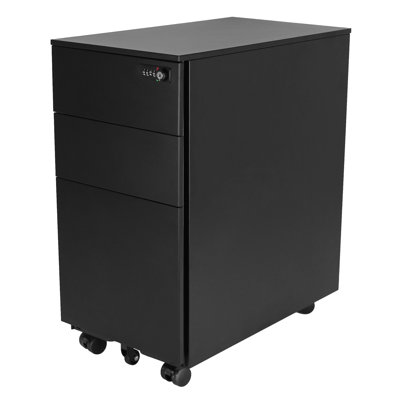 Lourie 11.8'' Wide 3 -Drawer Mobile Steel File Cabinet