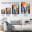 Cream Orange Cityscape Painting Wall Art Print