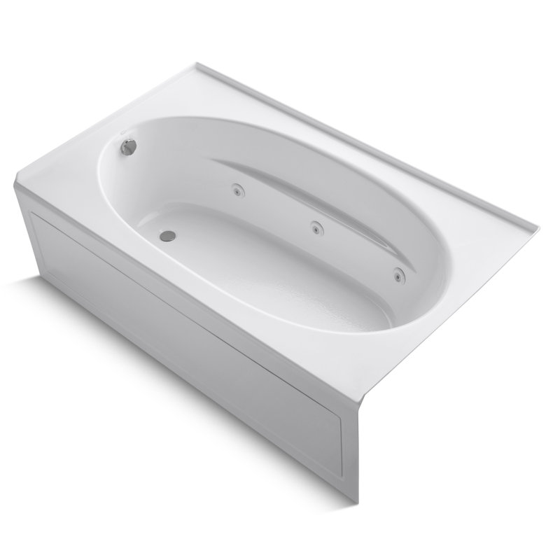 Windward 72" x 42" Whirlpool Bathtub, Blanc