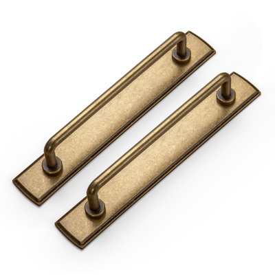 5‘’ Hole Pitch Sleek Bar Pull With G011 Backboard-Antique Brass