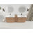 92'' Freestanding Bathroom Vanity With White Ceramic Sink, And 1-Small Storage Cabinet, Soft-Close Door, Imitative Oak, KD-Packing, Plywood-683707913