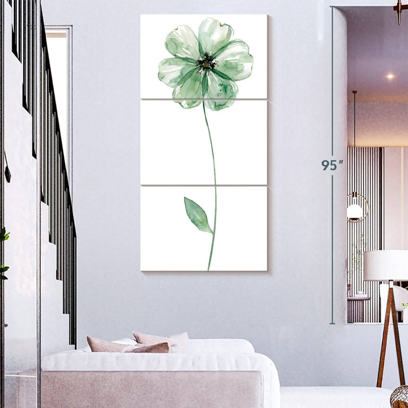 Fleur de sauge I, H 27 po x l 12 po
