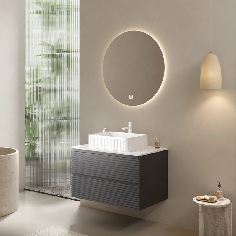 Armoire murale en contreplaqué 30 po sans lavabo, gris