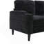 Canapé pour trois personnes, structure en bois massif, tissu chenille, poche latérale, avec deux porte-gobelets, repose-pieds avec rangement et canapé de salon Canapé modulaire confortable-219499552