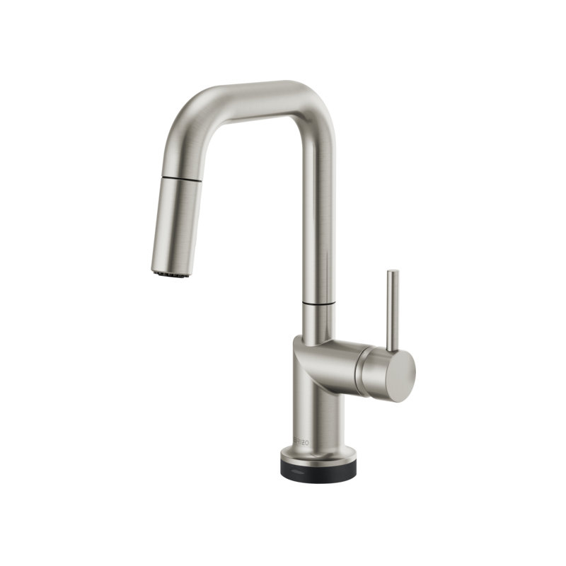 Odin® SmartTouch® Pull-Down Prep Faucet with Square Spout, Stainless, Lever