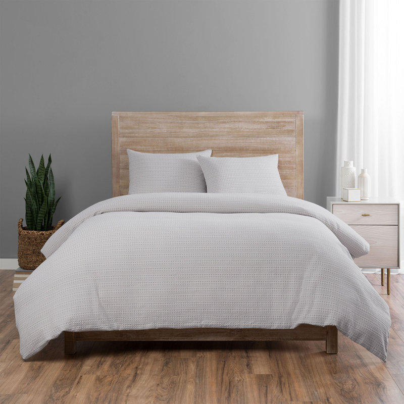 Dunkin Modern & Contemporary Cotton Percale Duvet Cover, King, Peach