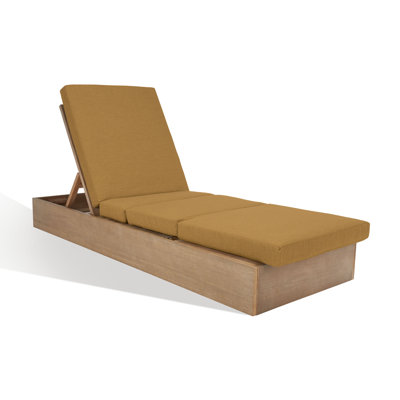 Fatima Wood Chaise Lounge Chair 