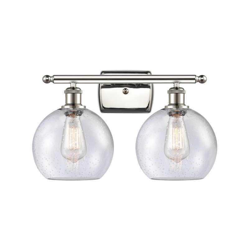 Éclairage pour salle de bain 2 lumières Cindi, DEL, Nickel poli