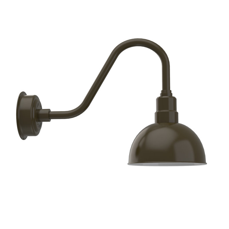 Luminaire de grange d'extérieur Abbie, Bronze acajou, H 16,37 po x l 10 po x P 24 po