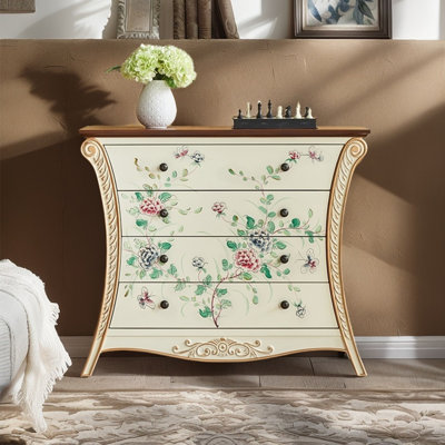 Country style painted drawer accent cabinet