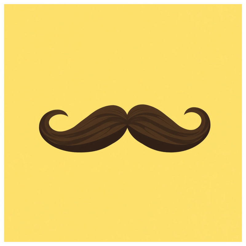 Tapis de bain brun avec moustache enroulée, L 24 po x L 17 po