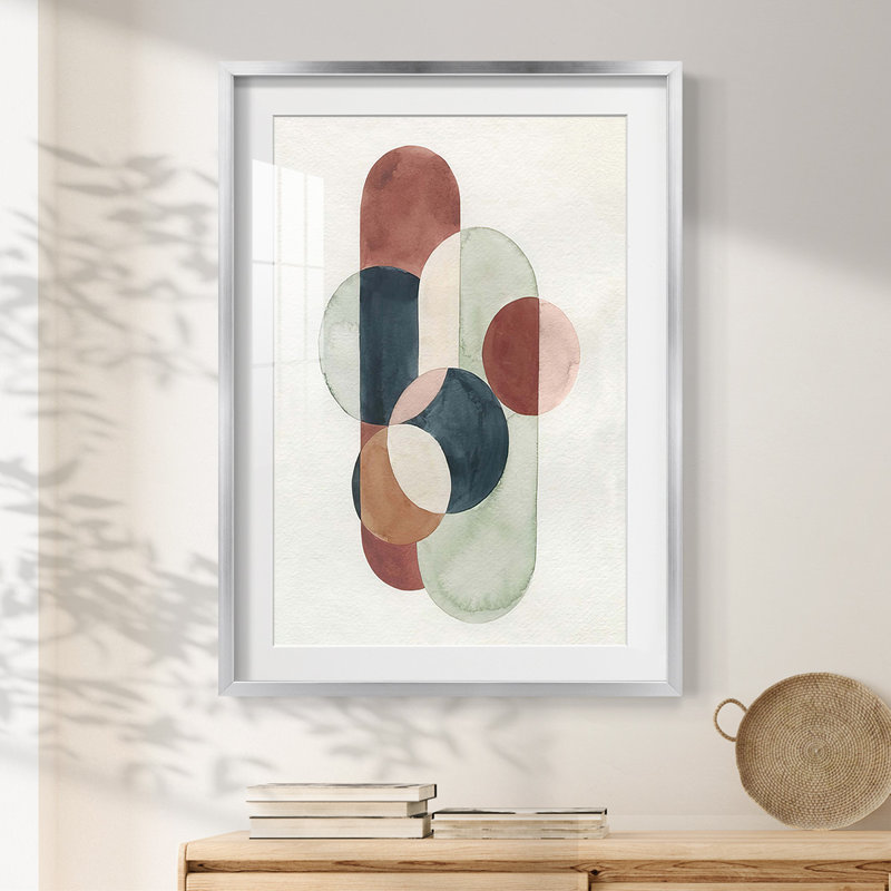 Loops and Bonds I - Impression encadrée, H 25,5 po x l 17,5 po, Argent argent