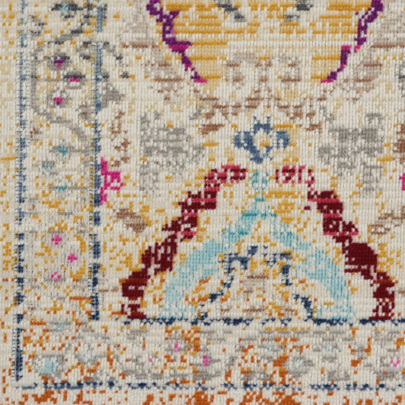 Erinn Oriental Area Rug, Round 115 cm