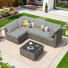 Chappotin Wicker 4 - Person Modular Patio Conversation Set with Cushions