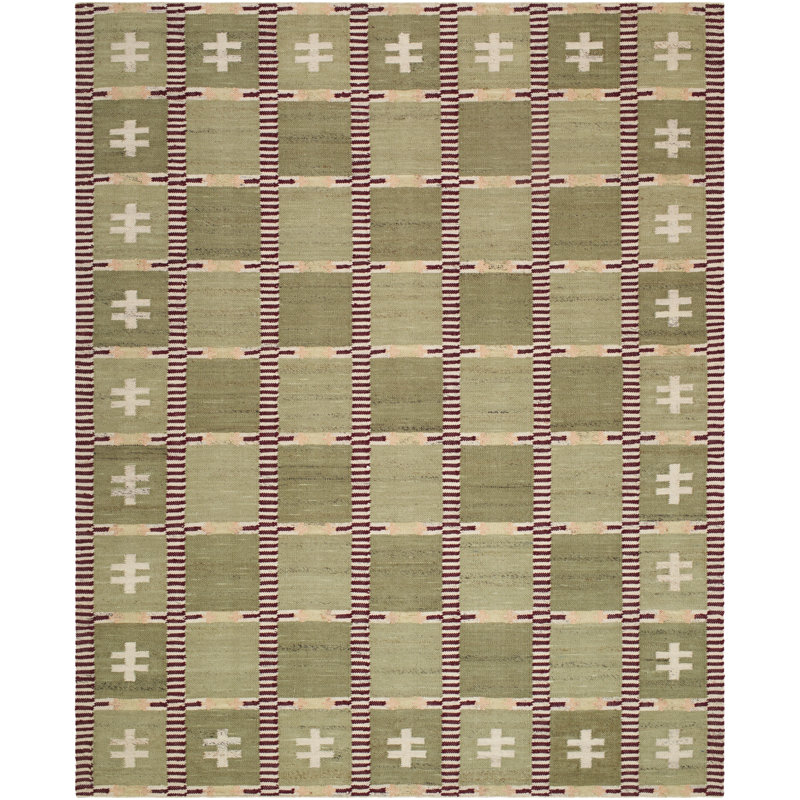 Patricia Rodi x Livabliss Solum Rug, Light green, dark green, white, burgundy, Rectangle 240 x 305 cm