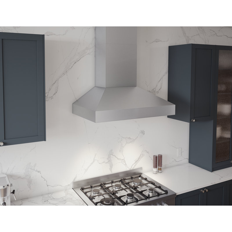 Zephyr Podesta 30 in. 600 CFM Wall Mount Range Hood with LED Lights in Stainless Steel