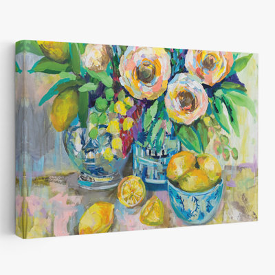 Blue And Bouquets Afternoon Lemonade Art