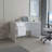 Modern Office Desk With Two Drawers And Side Storage, Compact Computer Workstation For Home Office Or Study Room, White