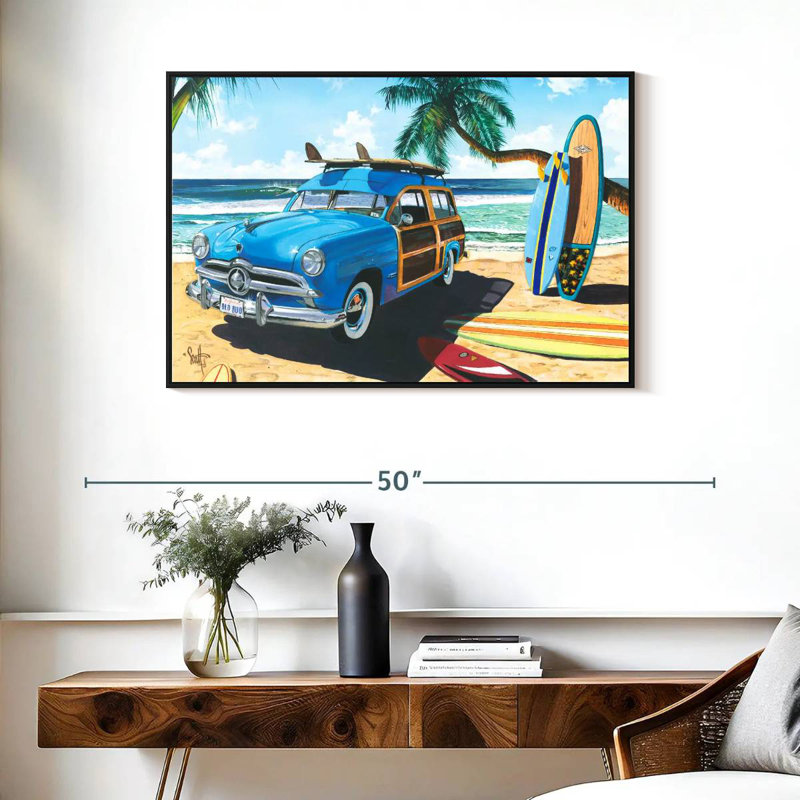 Tropical Old Friends, Floating Frame Black, 37" X 25"