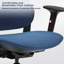 Chaise de bureau en filet avec appui-tête Victor-713694526