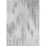 Abstract Area Rug in Silver