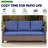5-Piece Outdoor Patio Wicker Sofa Conversation Set with Swivel Chairs and Ottomans-599785388