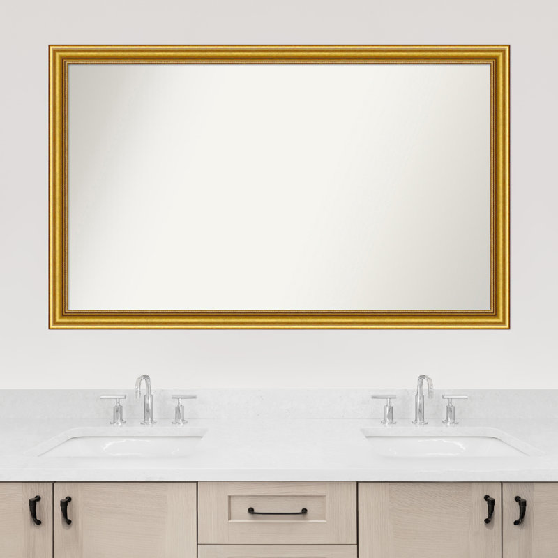 Townhouse Gold Non-Beveled Bathroom Wall Mirror, 30,75 po x 49,75 po
